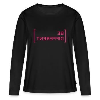 Be Different - Women's Premium Organic Long Sleeve Shirt - black - Front - Julia (174cm)
