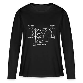Quarks du boson de Higgs - T-shirt manches longues Premium bio Femme - noir - Devant - Julia (174cm)