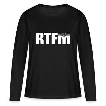 Informatique - T-shirt manches longues Premium bio Femme - noir - Devant - Julia (174cm)