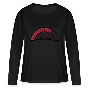 loading bar icon - Women's Premium Organic Long Sleeve Shirt - black - Front - Julia (174cm)