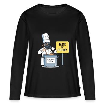 Taste the Future ! - Women's Premium Organic Long Sleeve Shirt - black - Front - Julia (174cm)