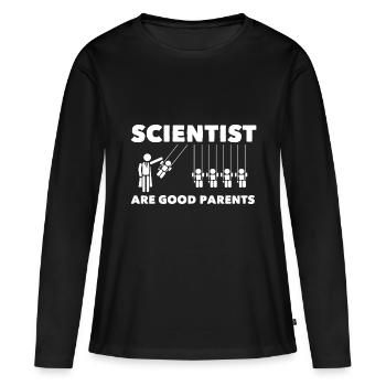 Physik Eltern - Frauen Premium Bio Langarmshirt - Schwarz - Vorne - Julia (174cm)