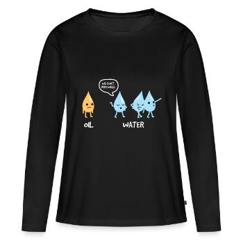 Chemie Wir Passen Nicht Zusammen - Frauen Premium Bio Langarmshirt - Schwarz - Vorne - Julia (174cm)