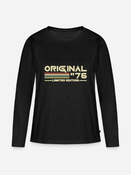 1976 - Frauen Premium Bio Langarmshirt - Schwarz