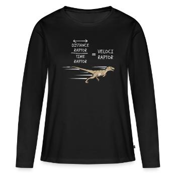 Équation de Velociraptor - T-shirt manches longues Premium bio Femme - noir - Devant - Julia (174cm)