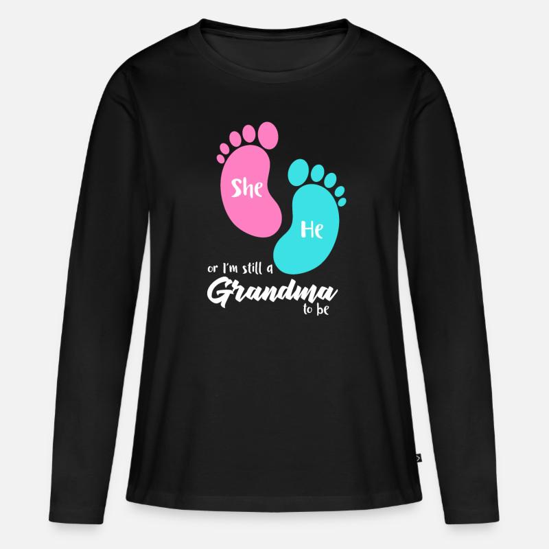 Er oder sie Oma zu sein - Frauen Premium Bio Langarmshirt - Schwarz