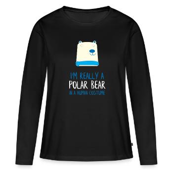I'm Really a Polar Bear - Women's Premium Organic Long Sleeve Shirt - black - Front - Julia (174cm)