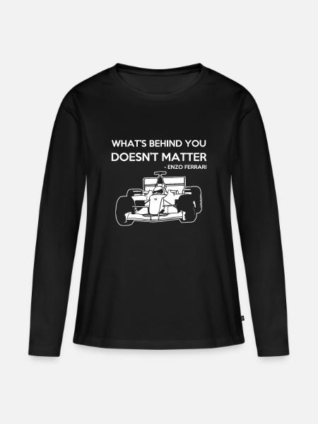 Rennwagen Ferrari Geschenk - Ekologisk långärmad premium-T-shirt dam - svart