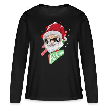 Weihnachtsmann - Frauen Premium Bio Langarmshirt - Schwarz - Vorne - Julia (174cm)