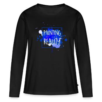Painter Artist Art Paint Painting Brush Paint - Women's Premium Organic Long Sleeve Shirt - black - Front - Julia (174cm)
