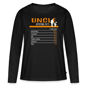 Ingrédients Oncle - T-shirt manches longues Premium bio Femme - noir - Devant - Julia (174cm)