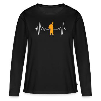 Bachelor - Frauen Premium Bio Langarmshirt - Schwarz - Vorne - Julia (174cm)