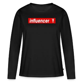 Fantastic Influencer Tshirt Design - Women's Premium Organic Long Sleeve Shirt - black - Front - Julia (174cm)