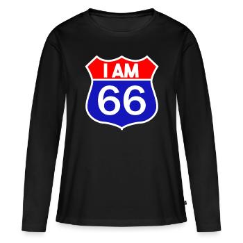 Road Trip 66th Birthday 1954 Vintage Gift - T-shirt manches longues Premium bio Femme - noir - Devant - Julia (174cm)