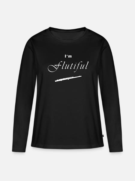 I'm Flutiful - Frauen Premium Bio Langarmshirt - Schwarz