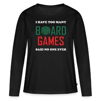Jeu de rôle Rpg Jeu de plateau Jeux - T-shirt manches longues Premium bio Femme - noir - Devant - Julia (174cm)