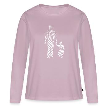 Dad fingerprint - Women's Premium Organic Long Sleeve Shirt - dusky pink - Front - Julia (174cm)