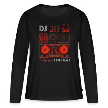 DJ Djing Geschenk Deejay Discjockey DJ Deejay - Frauen Premium Bio Langarmshirt - Schwarz - Vorne - Julia (174cm)