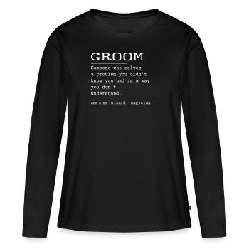 GROOM - Women's Premium Organic Long Sleeve Shirt - black - Front - Julia (174cm)