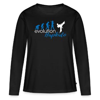 Évolution du Hapkido - T-shirt manches longues Premium bio Femme - noir - Devant - Julia (174cm)