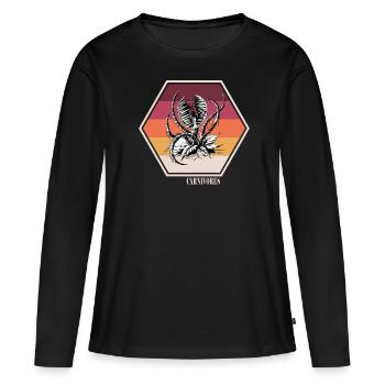 Tshirt Carnivore - T-shirt manches longues Premium bio Femme - noir - Devant - Julia (174cm)