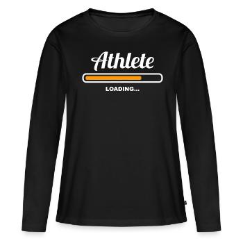 Athlete Loading - Frauen Premium Bio Langarmshirt - Schwarz - Vorne - Julia (174cm)