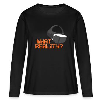 Réalité virtuelle Cool Shirt de réalité virtuelle - T-shirt manches longues Premium bio Femme - noir - Devant - Julia (174cm)
