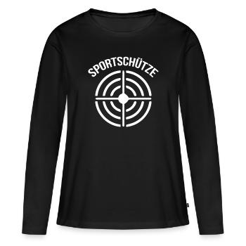 Sagittaire tir club tir sportif - T-shirt manches longues Premium bio Femme - noir - Devant - Julia (174cm)
