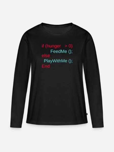 Lustiges Geschenk Programmierer Baby Kind Nerds - Frauen Premium Bio Langarmshirt - Schwarz