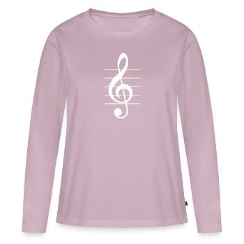 Musik - Frauen Premium Bio Langarmshirt - Altrosa - Vorne - Julia (174cm)