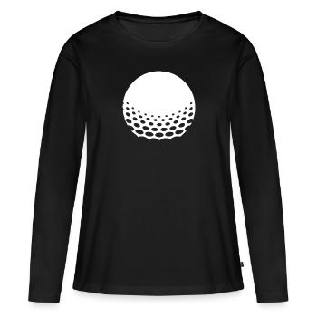 Golfer Golf Golfen - T-shirt manches longues Premium bio Femme - noir - Devant - Julia (174cm)