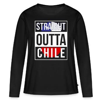 Chili - T-shirt manches longues Premium bio Femme - noir - Devant - Julia (174cm)