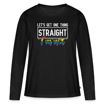 lgbt - T-shirt manches longues Premium bio Femme - noir - Devant - Julia (174cm)