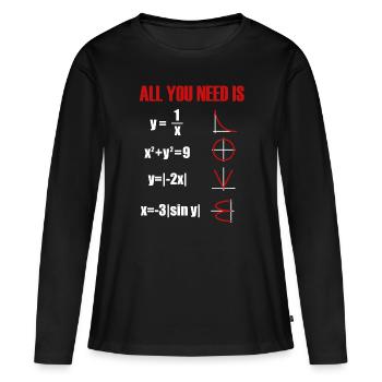 Mathematik Mathematiker Lehrer - Frauen Premium Bio Langarmshirt - Schwarz - Vorne - Julia (174cm)