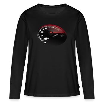 Cadeau voiture PS Tuner Turbo Speed Speed - T-shirt manches longues Premium bio Femme - noir - Devant - Julia (174cm)
