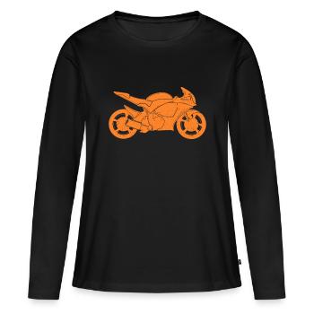 Krad Töff Classic Bike Fire Chair - Moto - T-shirt manches longues Premium bio Femme - noir - Devant - Julia (174cm)