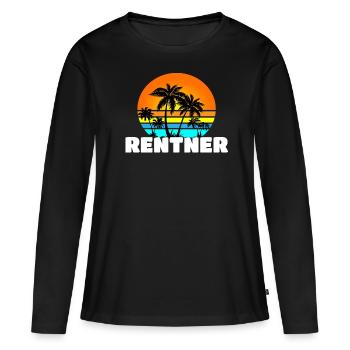 Rentner Rente Pension - Frauen Premium Bio Langarmshirt - Schwarz - Vorne - Julia (174cm)