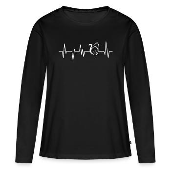 Kitten Cat Cat - Women's Premium Organic Long Sleeve Shirt - black - Front - Julia (174cm)