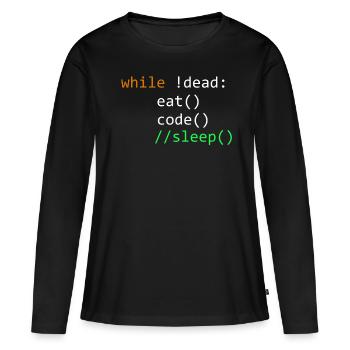 Programmierung Informatik Entwickler Programmierer - Frauen Premium Bio Langarmshirt - Schwarz - Vorne - Julia (174cm)