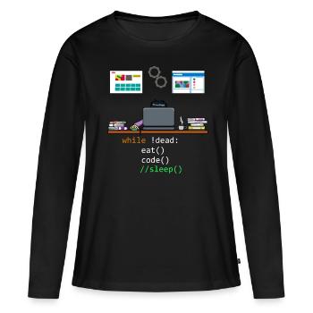 Programmierung Informatik Entwickler Programmierer - Frauen Premium Bio Langarmshirt - Schwarz - Vorne - Julia (174cm)