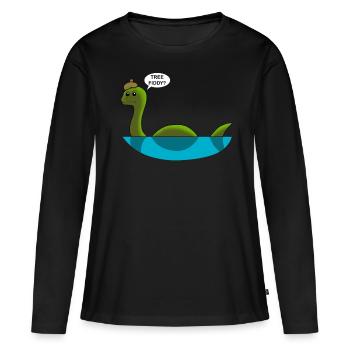 Monstre De Lochness Nessie Mythe Légende - T-shirt manches longues Premium bio Femme - noir - Devant - Julia (174cm)