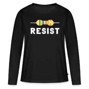 Résistance Électronique Ingénierie Physique - T-shirt manches longues Premium bio Femme - noir - Devant - Julia (174cm)