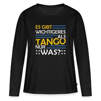 Tango - T-shirt manches longues Premium bio Femme - noir - Devant - Julia (174cm)