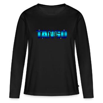 Tango - T-shirt manches longues Premium bio Femme - noir - Devant - Julia (174cm)