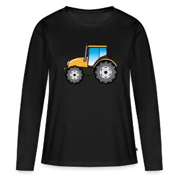 Tractor Tractors Farmer Bauer Gift - Women's Premium Organic Long Sleeve Shirt - black - Front - Julia (174cm)