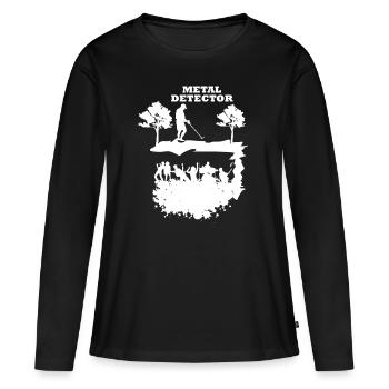 Détecteur de métaux Heavy Metal Metalcore Gift - T-shirt manches longues Premium bio Femme - noir - Devant - Julia (174cm)