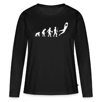 Torwart Torhüter Fußball Keeper Tor Geschenk - Frauen Premium Bio Langarmshirt - Schwarz - Vorne - Julia (174cm)