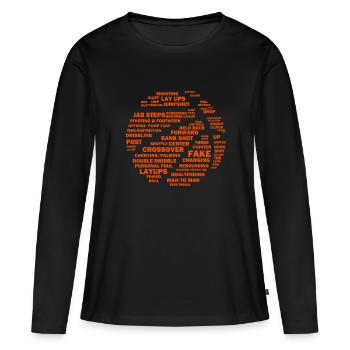 basketball - Women's Premium Organic Long Sleeve Shirt - black - Front - Julia (174cm)