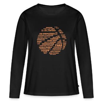 Basketballer basketball - Women's Premium Organic Long Sleeve Shirt - black - Front - Julia (174cm)