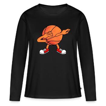 Basketball dabbing - Women's Premium Organic Long Sleeve Shirt - black - Front - Julia (174cm)